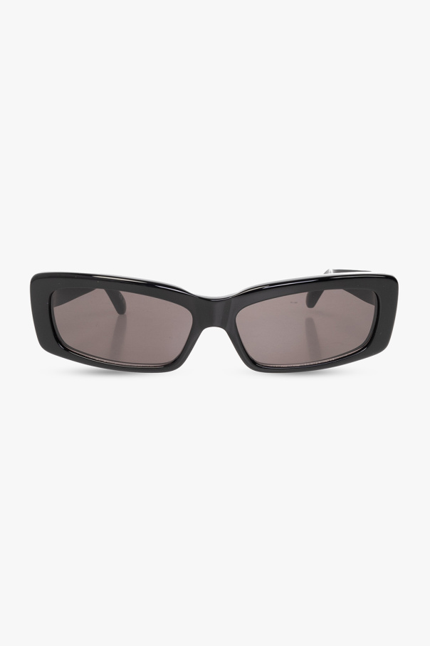 Rosie geometric-frame sunglasses - SchaferandweinerShops Germany - Black 'Oversize  Rectangle' sunglasses Balenciaga